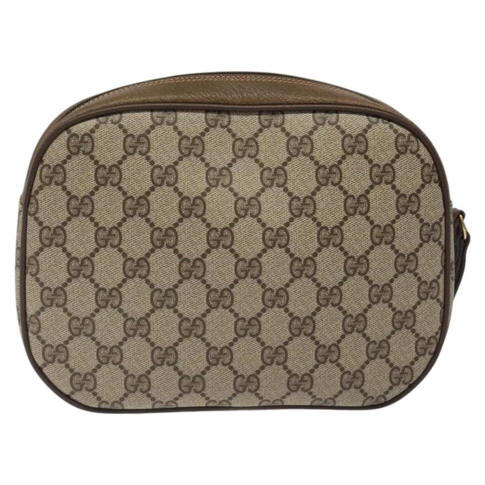 GUCCI GG Supreme Web Sherry Line Clutch Bag PVC Beige Gold 89 01 034 Auth 119132 - Picture 2 of 16